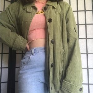 Size XXL Relativity Green Corduroy Jacket y2k